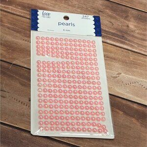 HTF Love Nicole MEM6223 Pink Pearl Stickers Craft Embellishment 247 Count 6MM